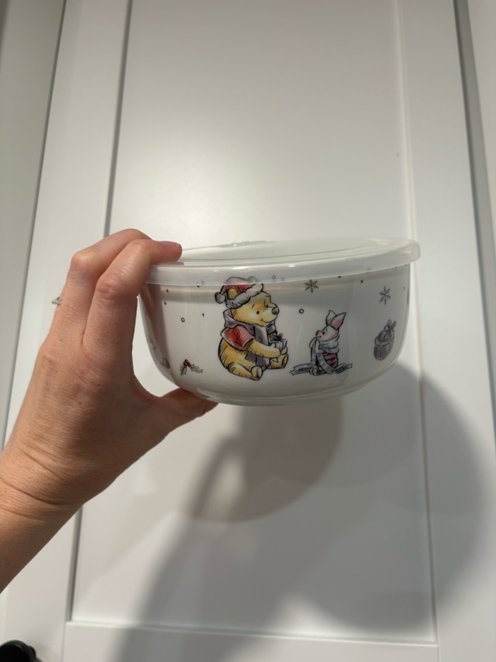 NEW Disney's Winnie the Pooh Holiday bowl with Lid